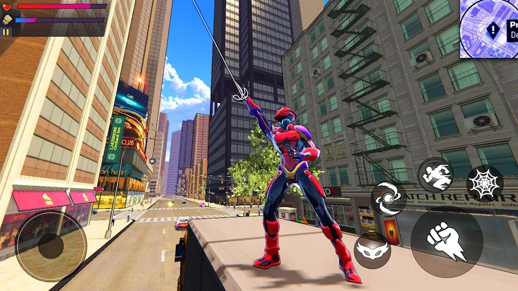 Взломанная Spider Hero:Super City Hero (пайдер Хиро)  [МОД Все открыто] — полная версия apk на Андроид screen 2