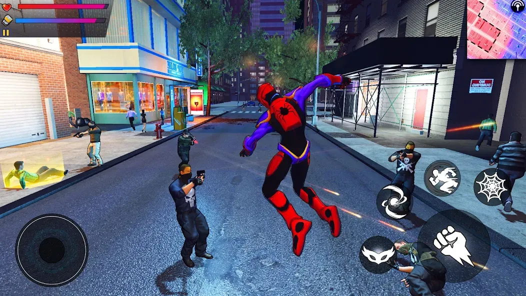 Взломанная Spider Hero:Super City Hero (пайдер Хиро)  [МОД Все открыто] — полная версия apk на Андроид screen 3