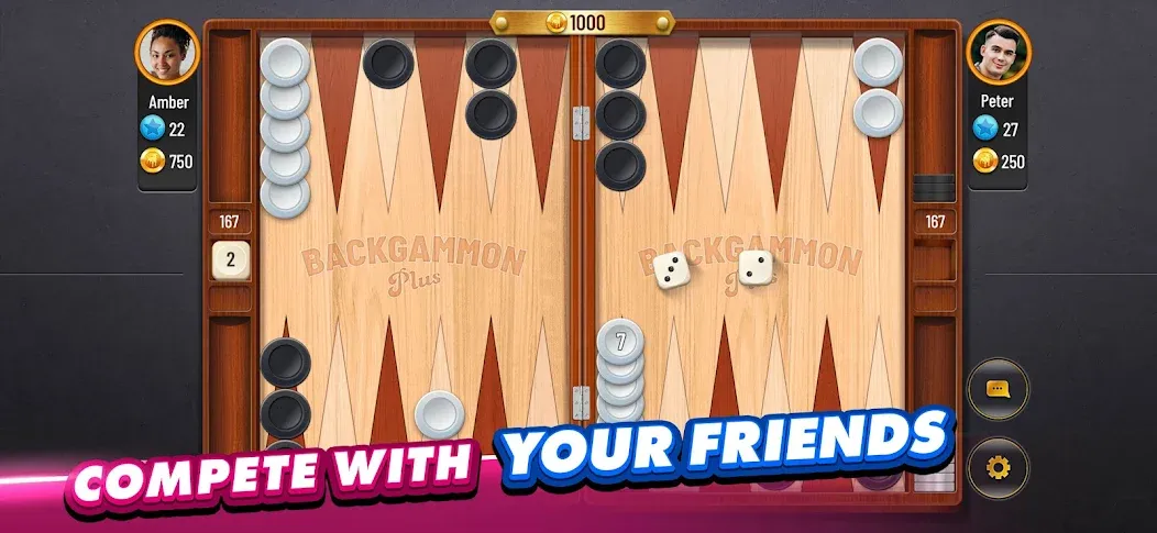 Скачать взлом Backgammon Plus — Board Game (Бэкгаммон Плюс)  [МОД Unlimited Money] — стабильная версия apk на Андроид screen 2