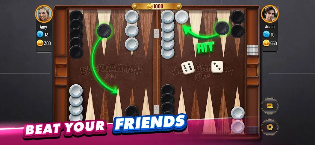 Скачать взлом Backgammon Plus — Board Game (Бэкгаммон Плюс)  [МОД Unlimited Money] — стабильная версия apk на Андроид screen 3