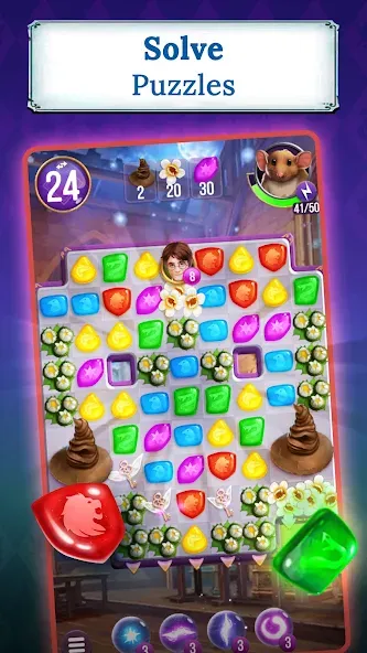 Скачать взломанную Harry Potter: Puzzles & Spells  [МОД Меню] — стабильная версия apk на Андроид screen 1