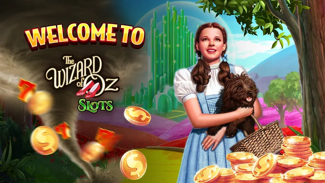 Скачать взлом Wizard of Oz Slots Games (Волшебник из страны Оз игровой автомат)  [МОД Все открыто] — полная версия apk на Андроид screen 1