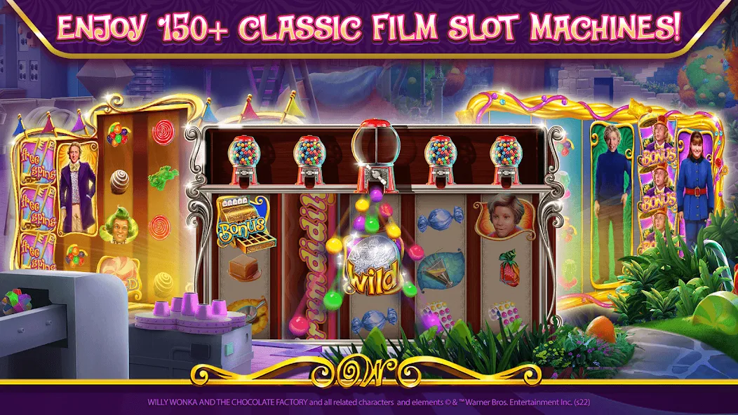 Взломанная Willy Wonka Vegas Casino Slots (Вилли Вонка Вегас Казино Слоты)  [МОД Unlimited Money] — стабильная версия apk на Андроид screen 3