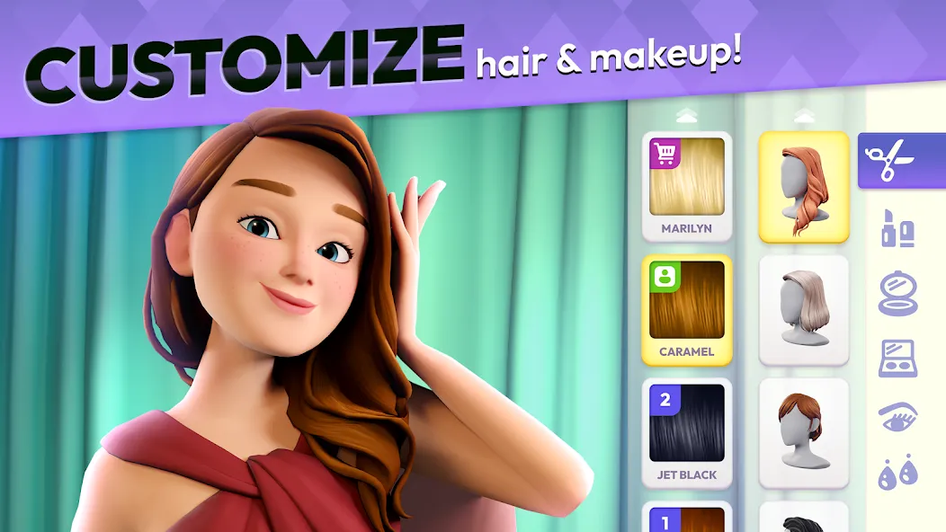 Взломанная Makeover Match — Fashion Game (Мейковер Матч)  [МОД Mega Pack] — последняя версия apk на Андроид screen 1