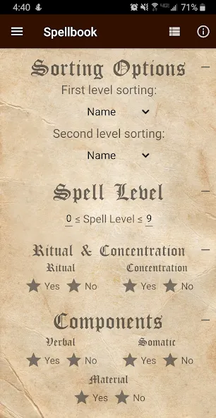 Взломанная D&D Spellbook 5e  [МОД Много денег] — последняя версия apk на Андроид screen 2