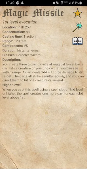 Взломанная D&D Spellbook 5e  [МОД Много денег] — последняя версия apk на Андроид screen 4