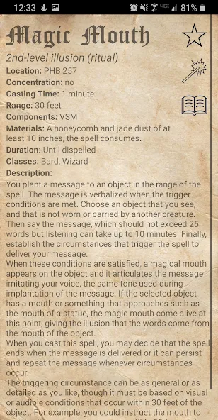 Взломанная D&D Spellbook 5e  [МОД Много денег] — последняя версия apk на Андроид screen 5