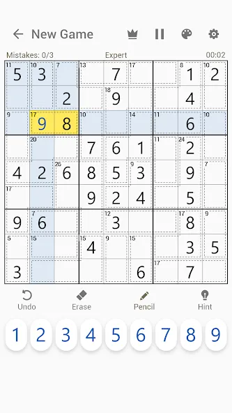 Скачать взлом Killer Sudoku — Sudoku Puzzles  [МОД Бесконечные деньги] — полная версия apk на Андроид screen 1