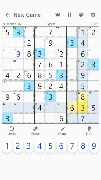 Скачать взлом Killer Sudoku — Sudoku Puzzles  [МОД Бесконечные деньги] — полная версия apk на Андроид screen 3