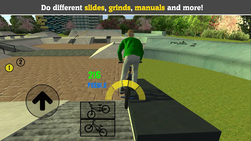 Взлом BMX FE3D 2 (БМХ ФЭ3Д 2)  [МОД Много монет] — стабильная версия apk на Андроид screen 1