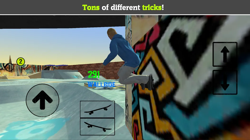 Скачать взломанную Skateboard FE3D 2 (Скейтборд 3D 2)  [МОД Menu] — последняя версия apk на Андроид screen 2