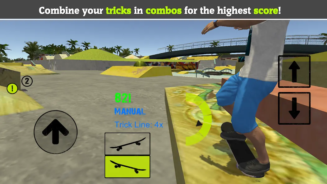 Скачать взломанную Skateboard FE3D 2 (Скейтборд 3D 2)  [МОД Menu] — последняя версия apk на Андроид screen 4