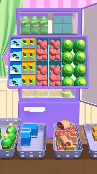 Взломанная Fill Up Fridge：Organizing Game  [МОД Все открыто] — полная версия apk на Андроид screen 4