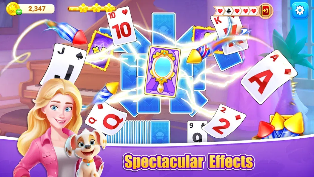 Скачать взломанную Fish Solitaire™ TriPeaks  [МОД Бесконечные монеты] — последняя версия apk на Андроид screen 1