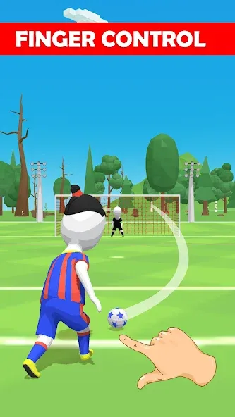 Скачать взлом Stickman Freekick: Soccer game  [МОД Бесконечные деньги] — стабильная версия apk на Андроид screen 1