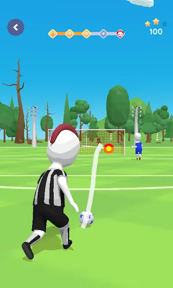 Скачать взлом Stickman Freekick: Soccer game  [МОД Бесконечные деньги] — стабильная версия apk на Андроид screen 5