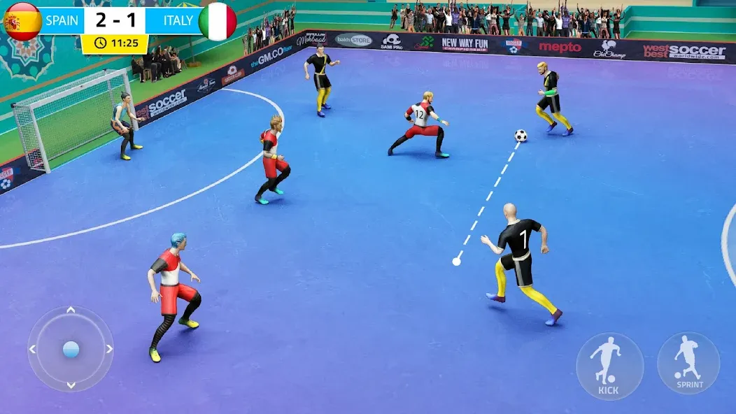 Взломанная Indoor Futsal: Football Games (Индор Футзал)  [МОД Бесконечные деньги] — последняя версия apk на Андроид screen 1