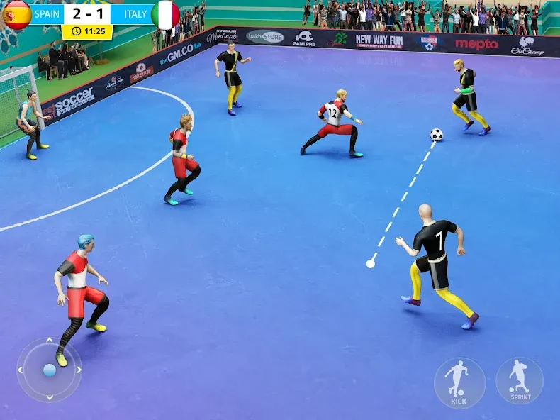 Взломанная Indoor Futsal: Football Games (Индор Футзал)  [МОД Бесконечные деньги] — последняя версия apk на Андроид screen 5