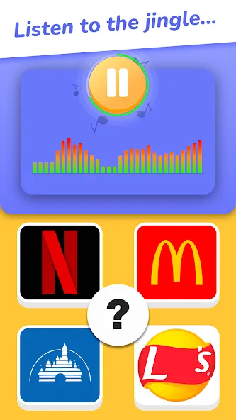 Взломанная Jingle Quiz: logo music trivia (Джингл Квиз)  [МОД Много монет] — последняя версия apk на Андроид screen 1