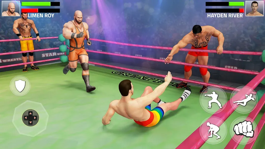 Скачать взлом Tag Team Wrestling Game (Таг Тим Реслинг Гейм)  [МОД Много монет] — последняя версия apk на Андроид screen 1