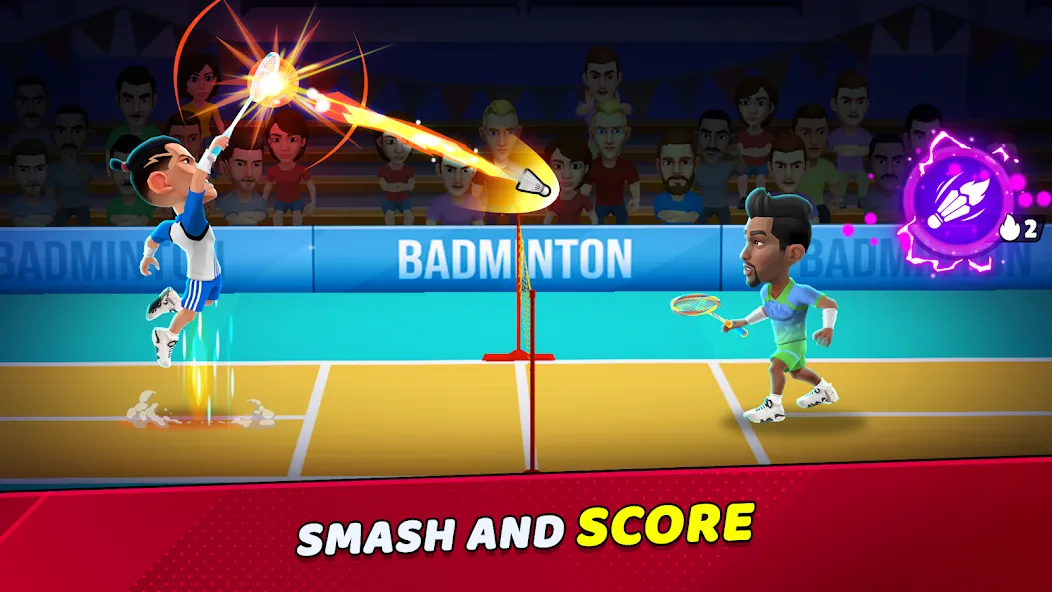 Скачать взлом Badminton Clash 3D (Бадминтон Клаш 3D)  [МОД Unlimited Money] — стабильная версия apk на Андроид screen 1