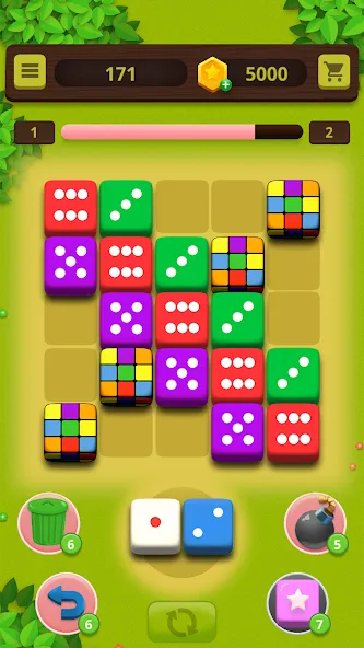 Скачать взлом Dice Craft — Merge Puzzle (Дайс Крафт)  [МОД Много монет] — стабильная версия apk на Андроид screen 2