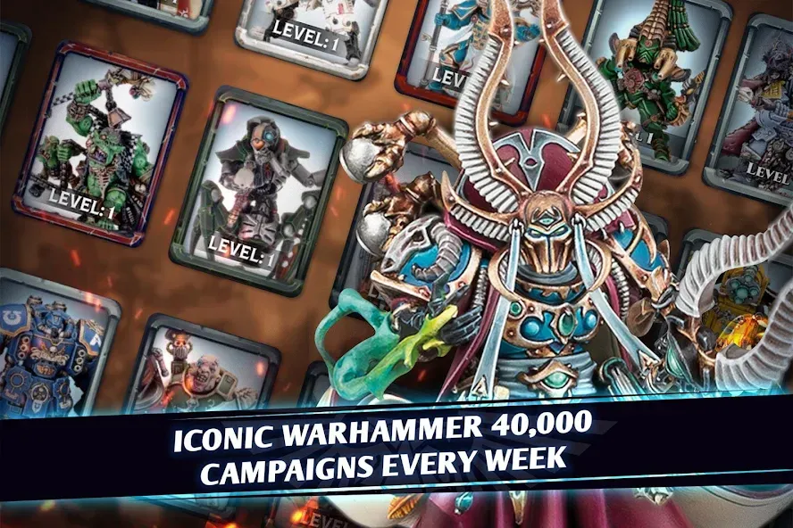 Скачать взломанную Warhammer Combat Cards — 40K (Вархаммер Комбат Кардс)  [МОД Mega Pack] — полная версия apk на Андроид screen 2