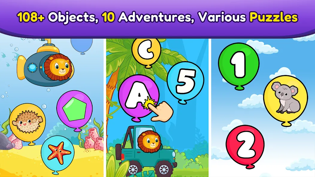 Скачать взлом Balloon Pop Kids Learning Game  [МОД Menu] — стабильная версия apk на Андроид screen 5