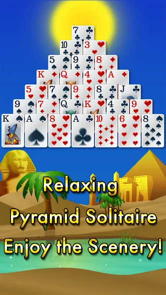 Взломанная Pyramid Solitaire — Egypt (Пирамиды пасьянс)  [МОД Много денег] — последняя версия apk на Андроид screen 1