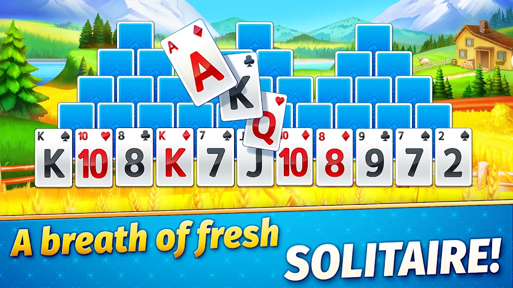 Взломанная Solitaire Golden Prairies  [МОД Unlocked] — последняя версия apk на Андроид screen 1