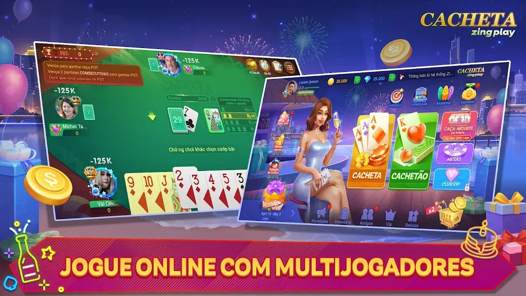 Взлом Cacheta — Pife — Jogo online (Кашета)  [МОД Unlimited Money] — последняя версия apk на Андроид screen 1