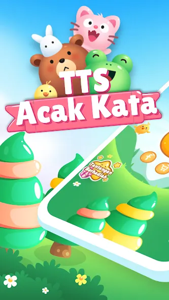 Взломанная Acak Kata — Teka Teki Silang (Ацак Ката)  [МОД Много монет] — полная версия apk на Андроид screen 1