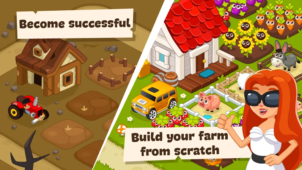 Скачать взломанную Idle Farm Game Offline Clicker  [МОД Меню] — полная версия apk на Андроид screen 2