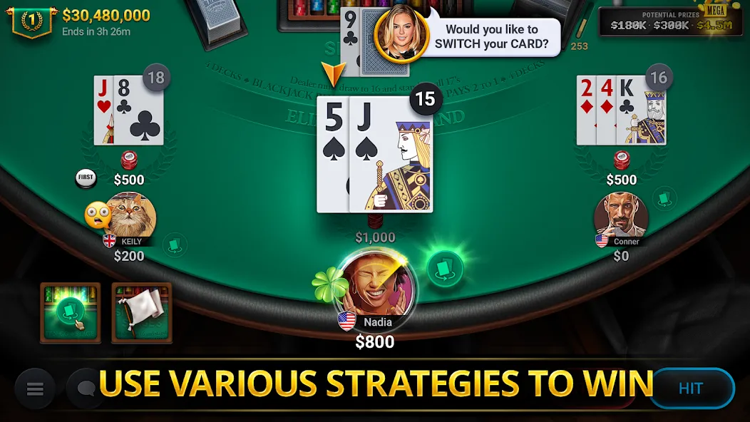 Взлом Blackjack Championship (Блэкджек Чемпионат)  [МОД Mega Pack] — стабильная версия apk на Андроид screen 3