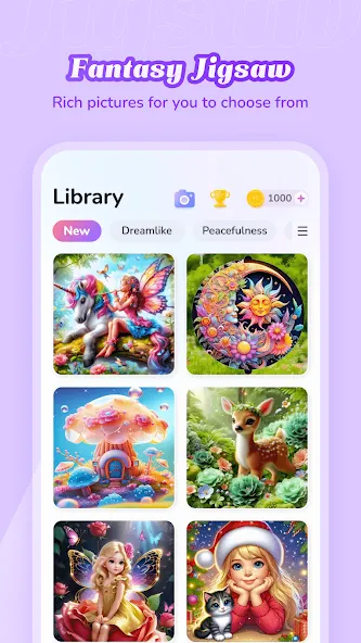 Взлом Fantasy Jigsaw — HD Puzzle (Фэнтези Пазл)  [МОД Все открыто] — полная версия apk на Андроид screen 3