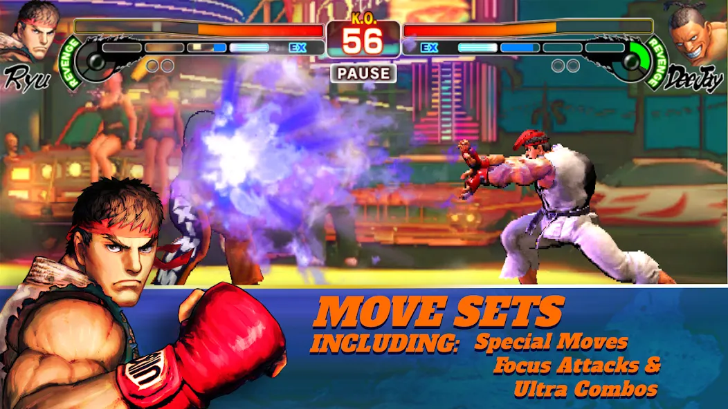 Скачать взлом Street Fighter IV CE (Стрит Файтер  СЕ)  [МОД Menu] — полная версия apk на Андроид screen 2