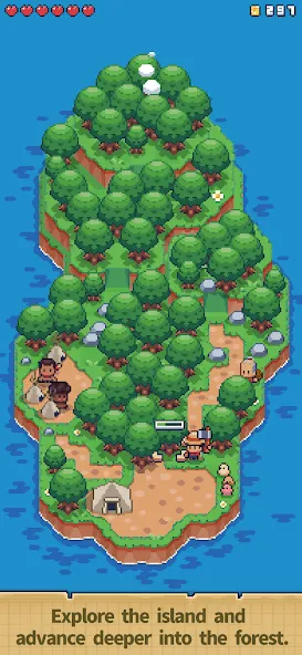 Скачать взломанную Tiny  Island Survival  [МОД Бесконечные монеты] — полная версия apk на Андроид screen 2