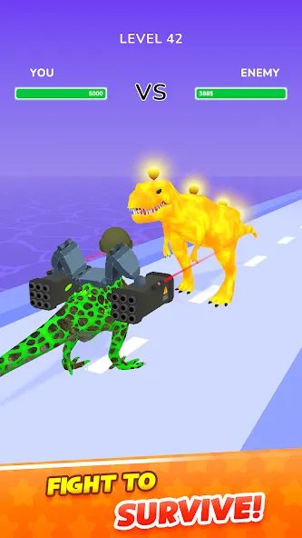 Скачать взломанную Dino Evolution Run 3D (Дино Эволюция Ран 3Д)  [МОД Menu] — последняя версия apk на Андроид screen 3