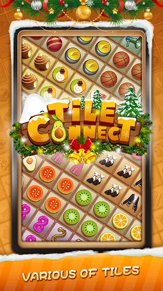 Скачать взлом Tile Connect — Matching Games (Тайл Коннект)  [МОД Unlocked] — стабильная версия apk на Андроид screen 1