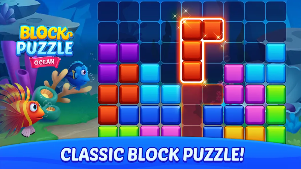 Взлом Block Puzzle Ocean  [МОД Unlocked] — последняя версия apk на Андроид screen 1