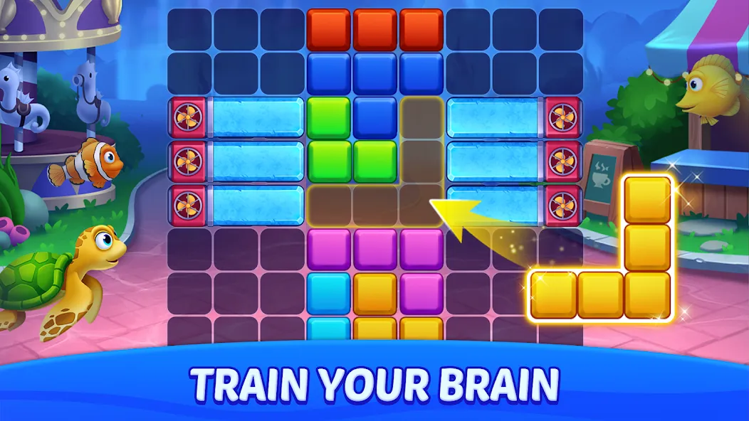 Взлом Block Puzzle Ocean  [МОД Unlocked] — последняя версия apk на Андроид screen 2