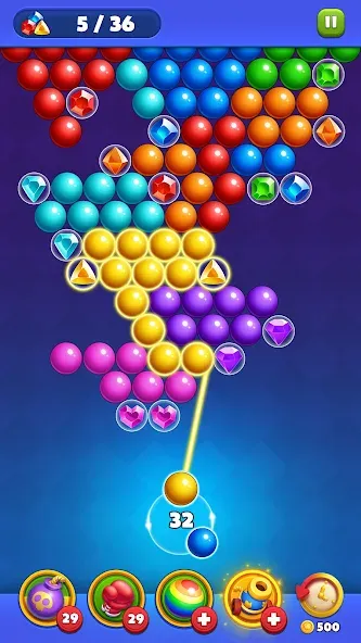 Взлом Bubble Shooter Royal Pop  [МОД Unlocked] — стабильная версия apk на Андроид screen 5