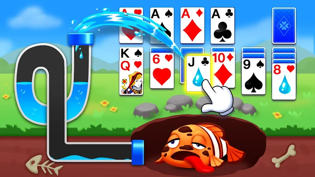 Скачать взломанную Solitaire Ocean  [МОД Unlocked] — стабильная версия apk на Андроид screen 1