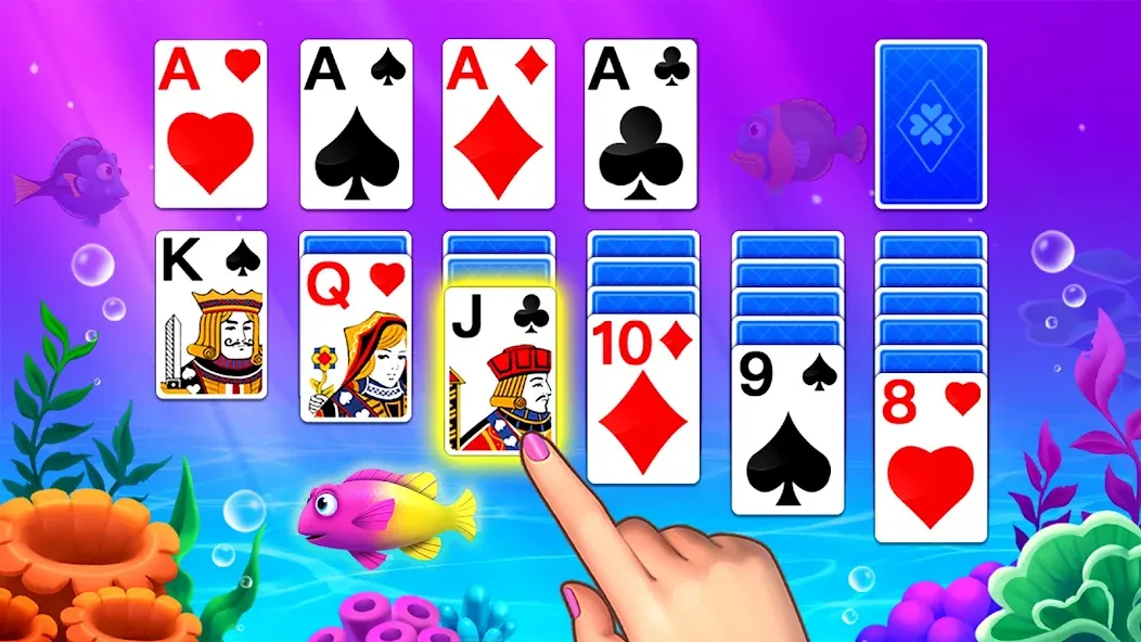 Скачать взломанную Solitaire Ocean  [МОД Unlocked] — стабильная версия apk на Андроид screen 3