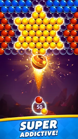 Взломанная Bubble Shooter  [МОД Mega Pack] — последняя версия apk на Андроид screen 1