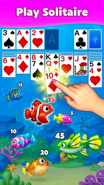 Скачать взлом Solitaire Fish  [МОД Unlocked] — стабильная версия apk на Андроид screen 1