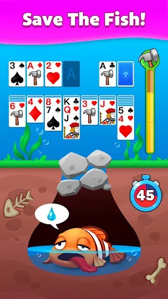 Скачать взлом Solitaire Fish  [МОД Unlocked] — стабильная версия apk на Андроид screen 2