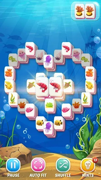 Скачать взломанную Mahjong Fish (Маджонг Рыбы)  [МОД Unlimited Money] — последняя версия apk на Андроид screen 1