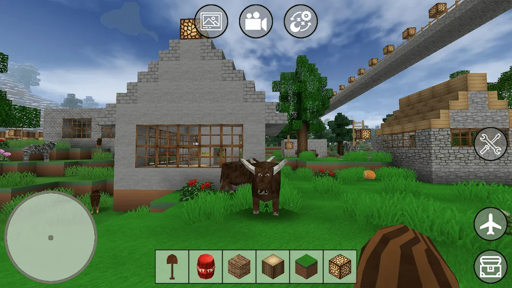 Скачать взломанную Mini Block Craft (Мини Блок Ремесло)  [МОД Unlocked] — полная версия apk на Андроид screen 2