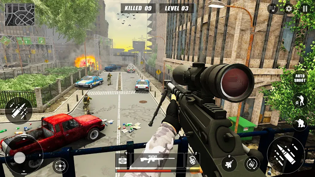 Взломанная Code of Sniper 3D Gun Shooting  [МОД Unlimited Money] — последняя версия apk на Андроид screen 4